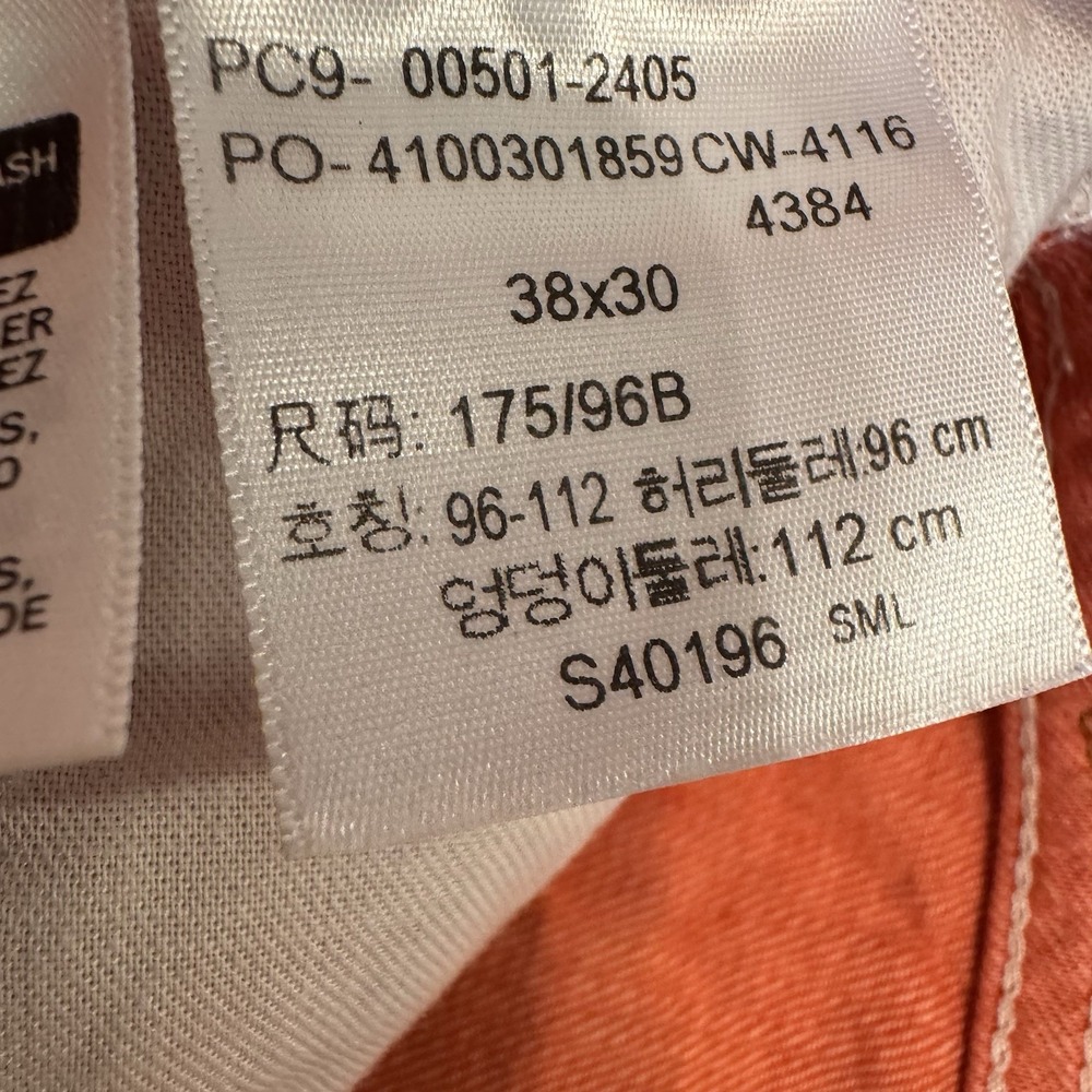 Levi's 501XX Men Jeans 38x 30 Red Denim Straight Button Fly Cotton Logo Vintage - Picture 6 of 10